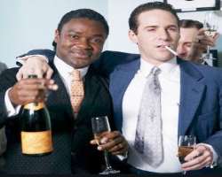 Alessandro Nivola consuming alcohol